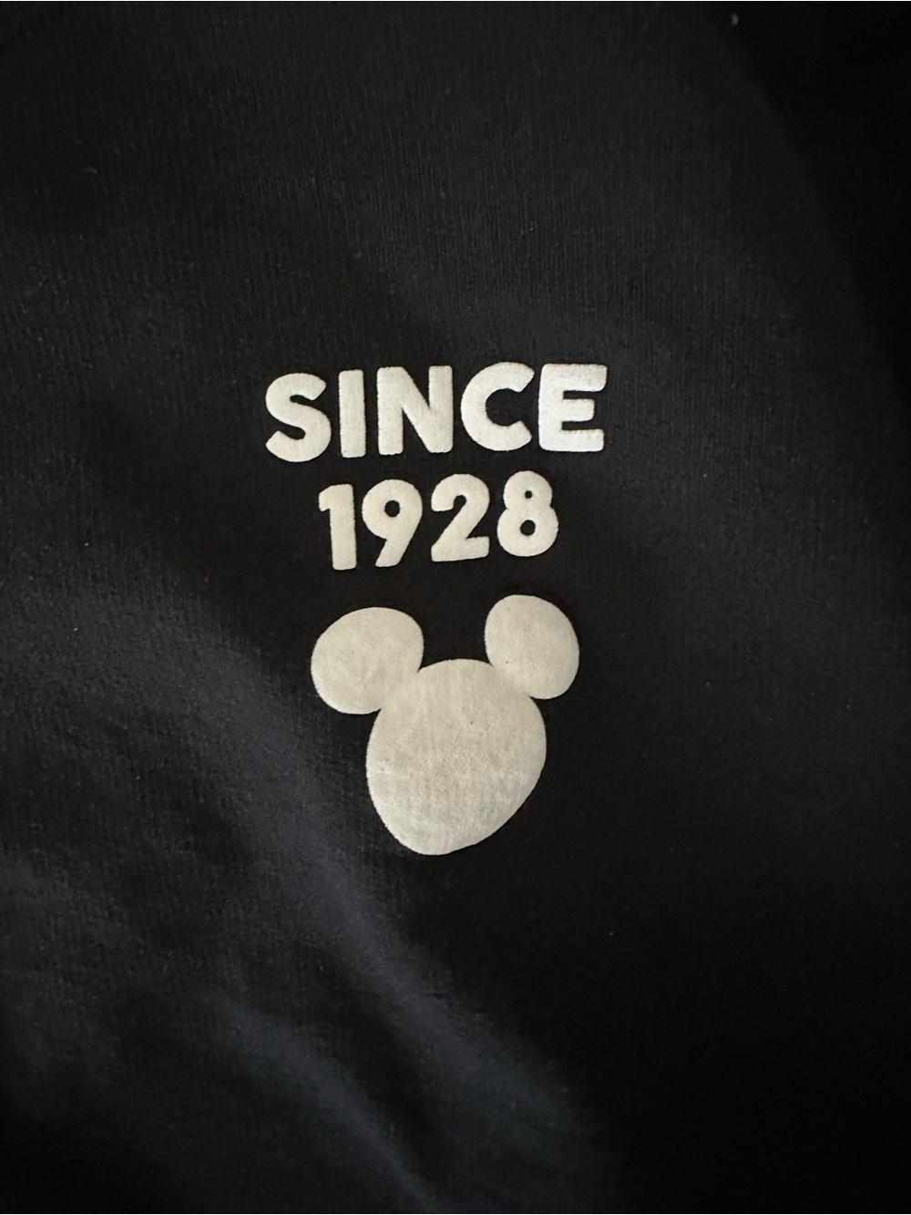 Vintage Disney Black Crewneck Sweatshirt with White 'Since 1928' Graphic - Picture 2 of 4